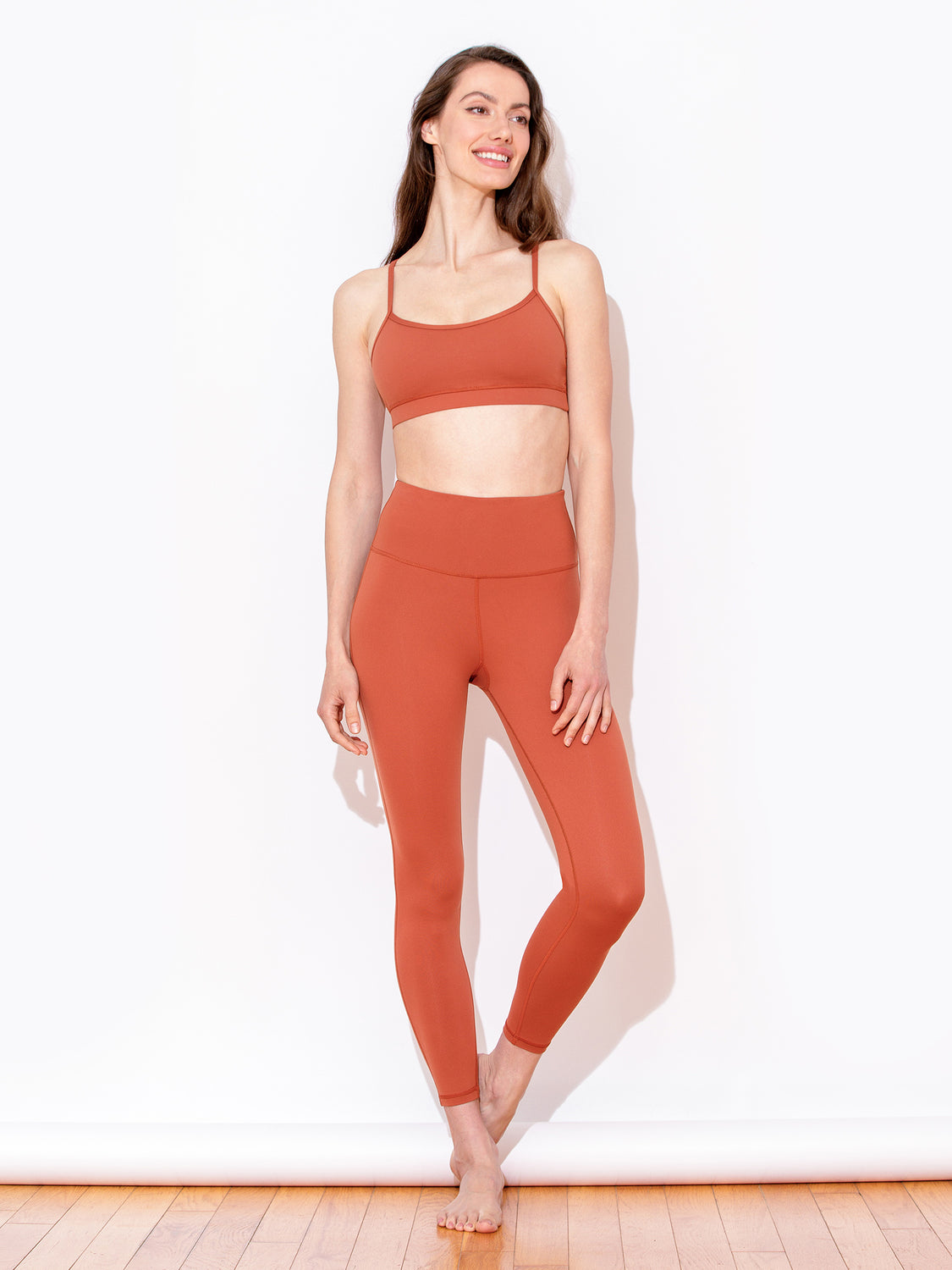 HIGH WAIST ANKLE CROPS, MAPLE