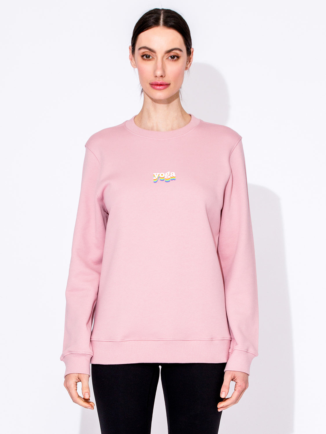 RAINBOW YOGA SWEATSHIRT, PINK