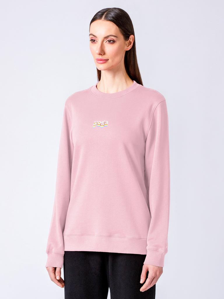 RAINBOW YOGA SWEATSHIRT, PINK