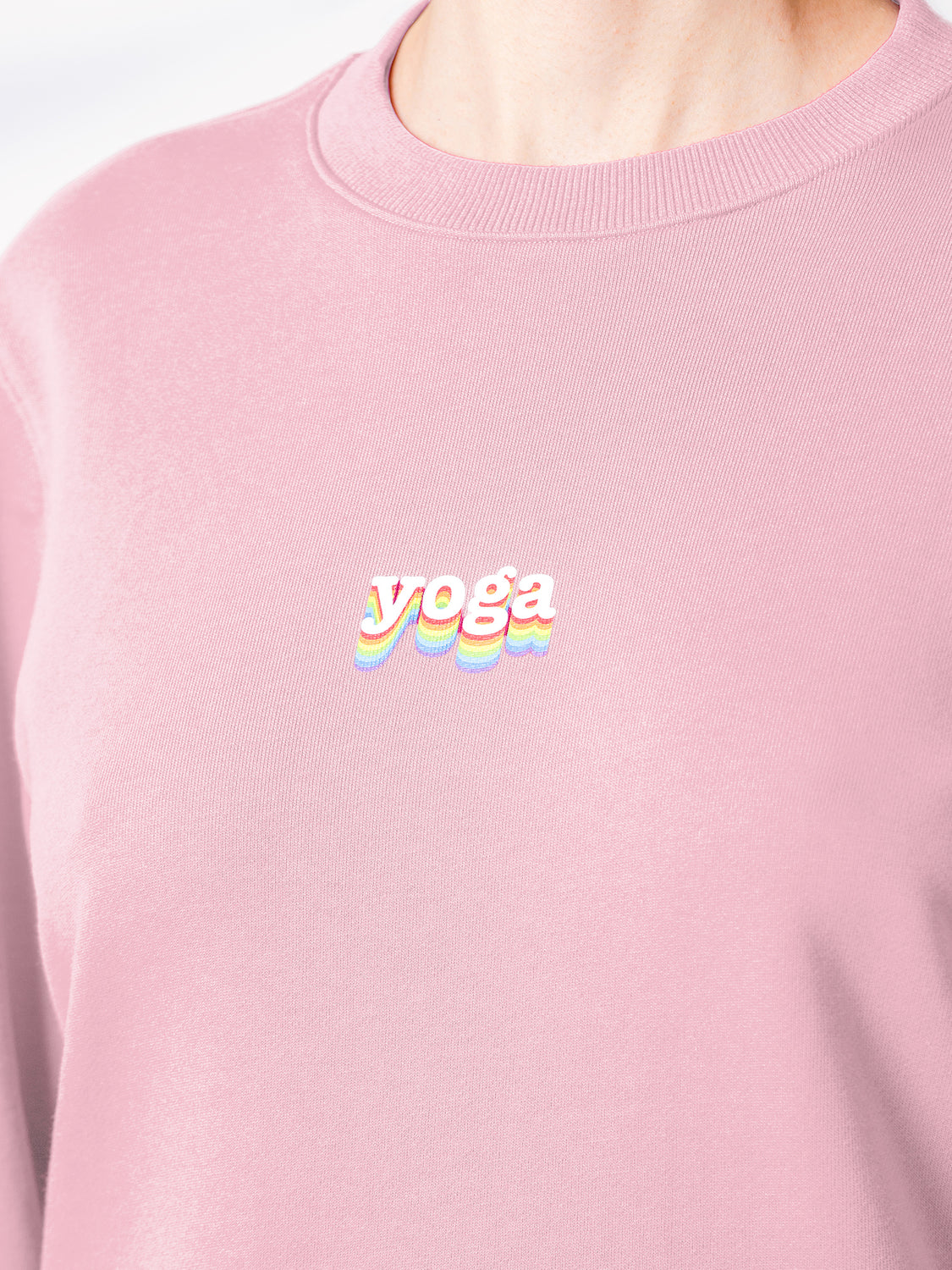 RAINBOW YOGA SWEATSHIRT, PINK