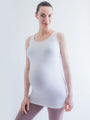 LONG SOFT STRETCH MATERNITY TANK, WHITE