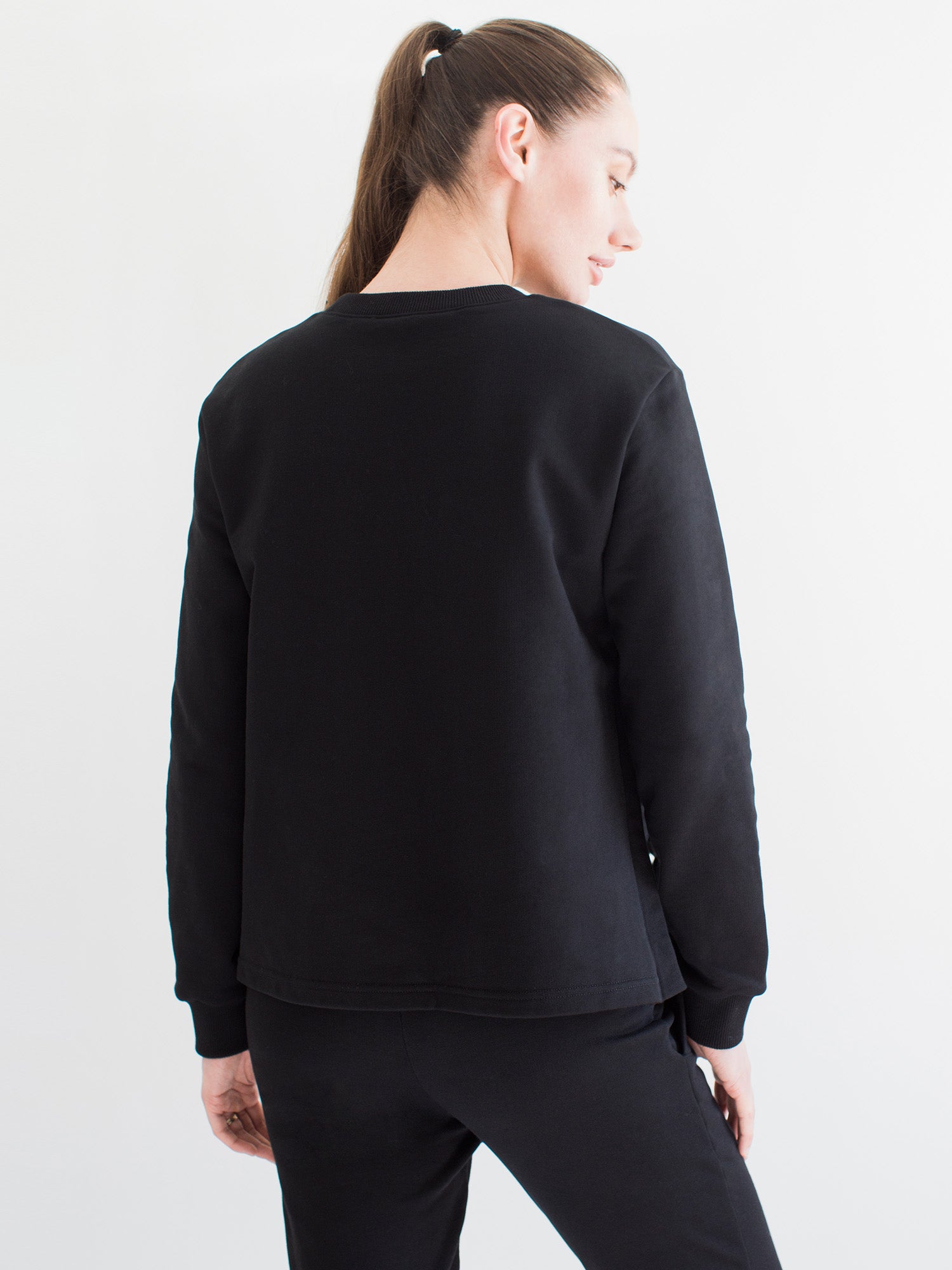 MATERNITY SIDESPLIT SWEATSHIRT, BLACK