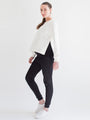 MATERNITY SIDESPLIT SWEATSHIRT, WHITE