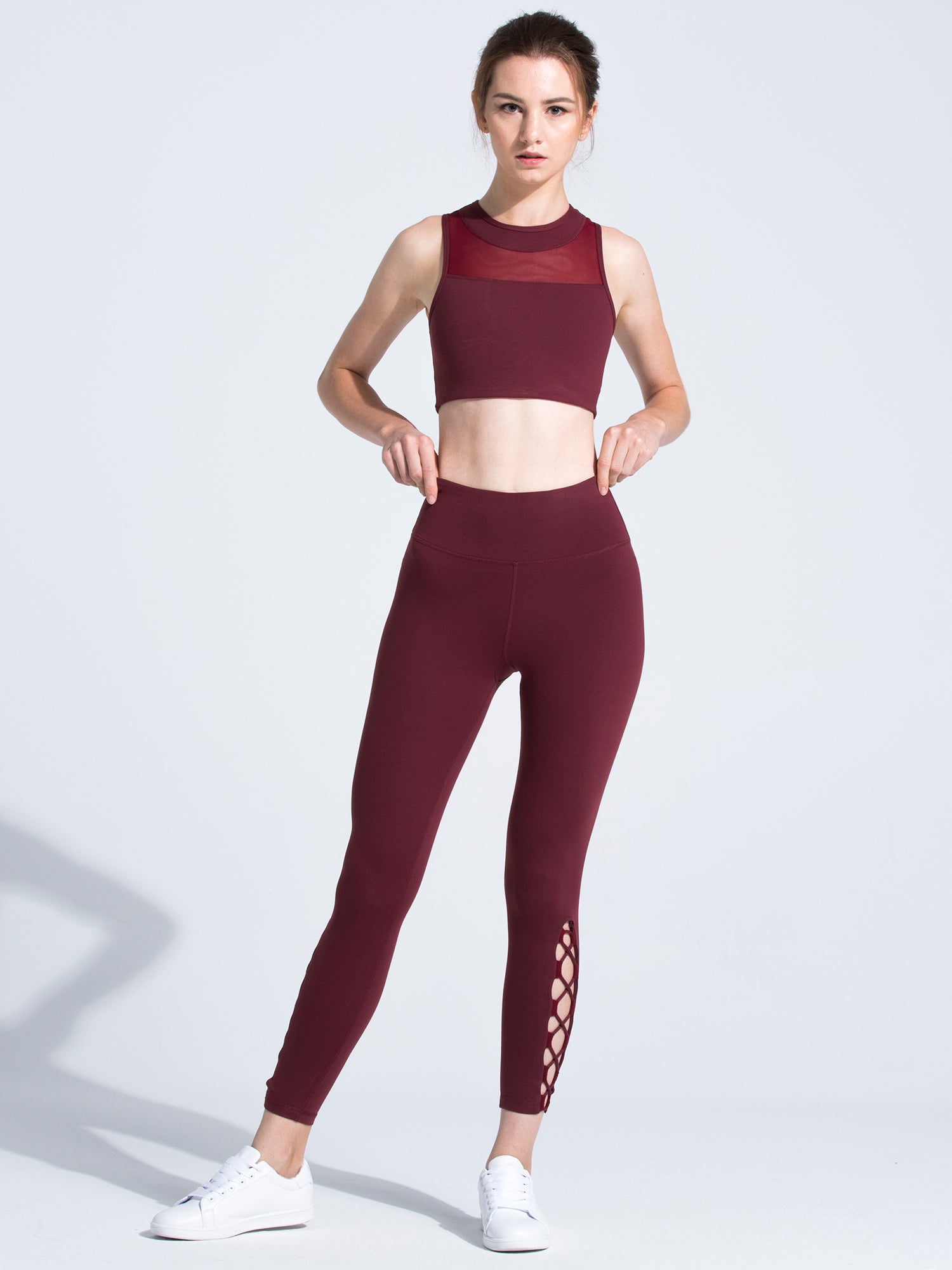 MUSE ANKLE CROPS, BORDEAUX