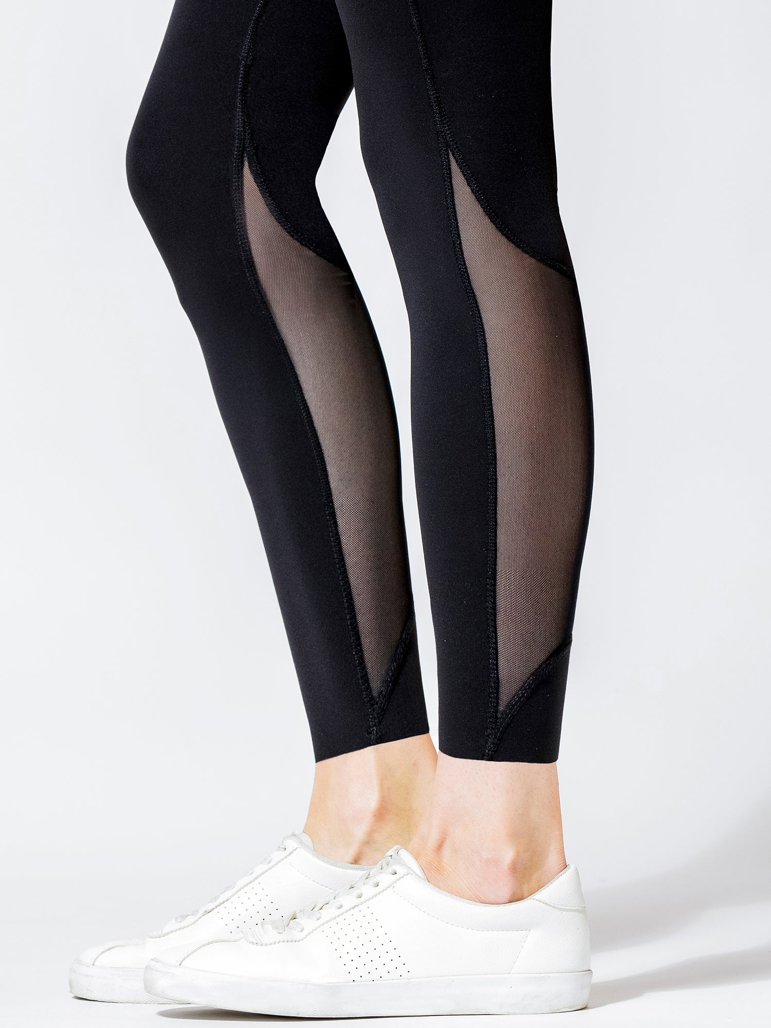 CLARITY MESH ANKLE CROPS, BLACK/BLACK MESH