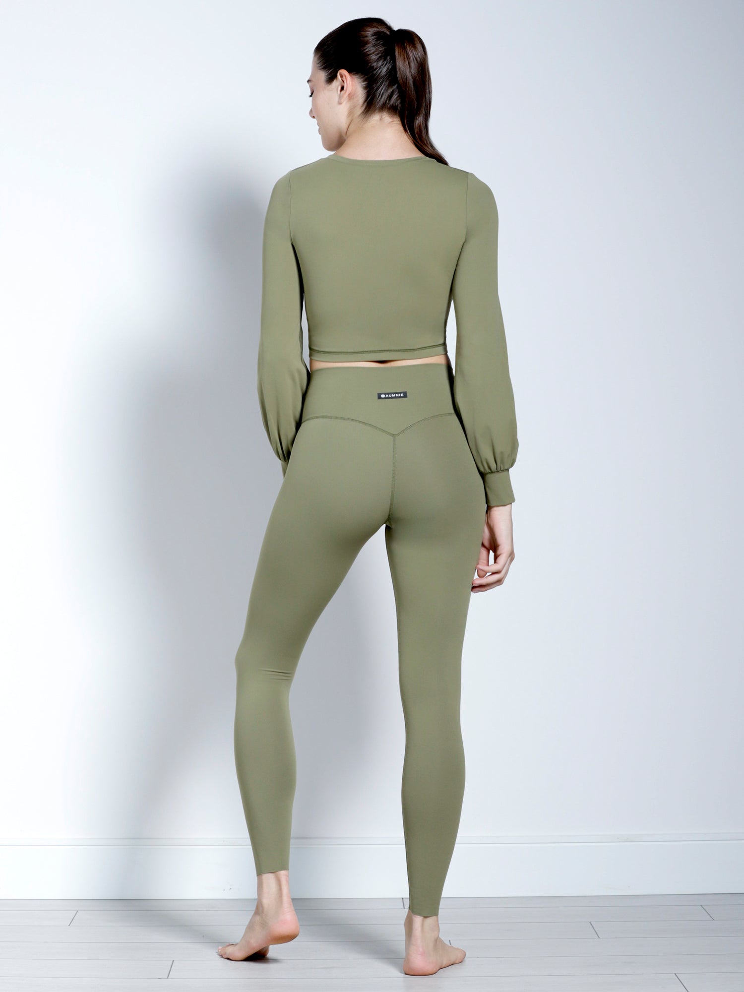 PUFF SLEEVE CROPPED TOP, SAGE