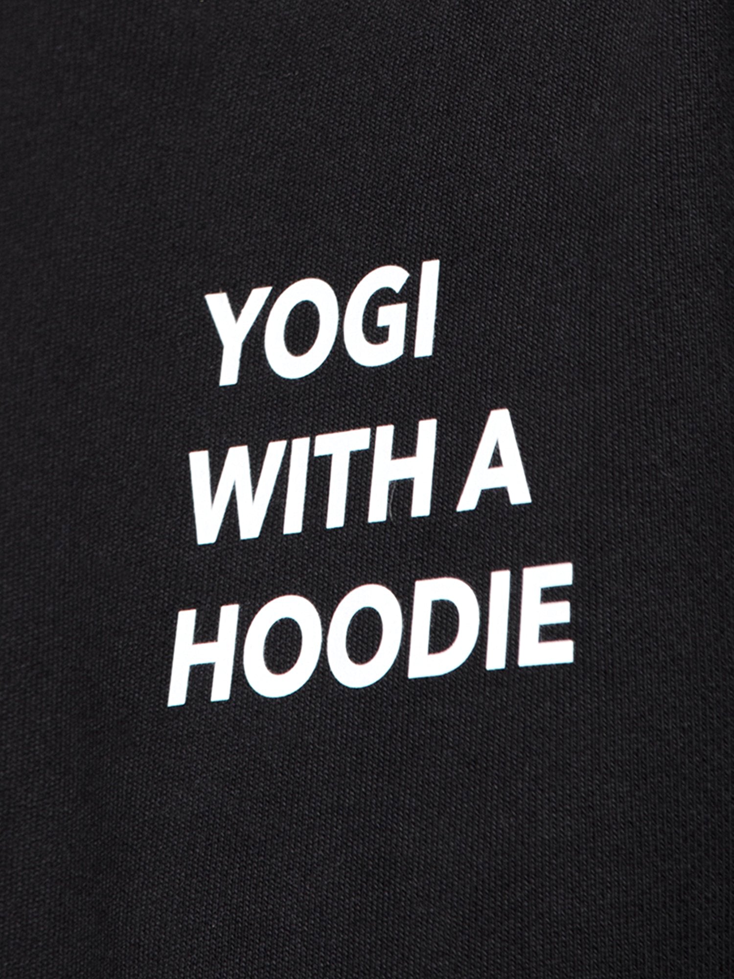 YOGI WITH A HOODIE, BLACK