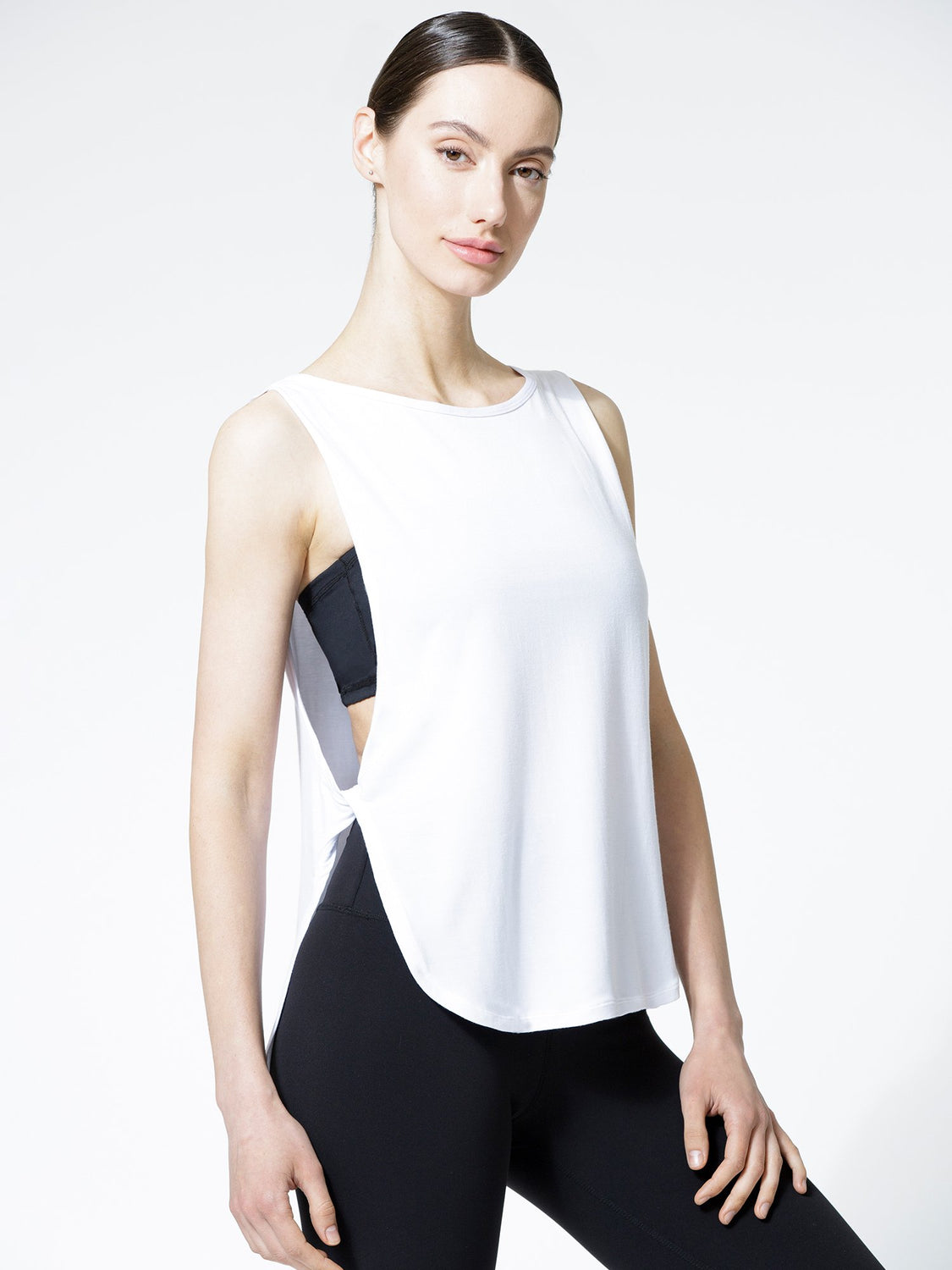 SIDE TWIST SURF TANK, LONG, WHITE