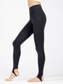 NUDE HIGH WAIST STIRRUP PANTS, BLACK