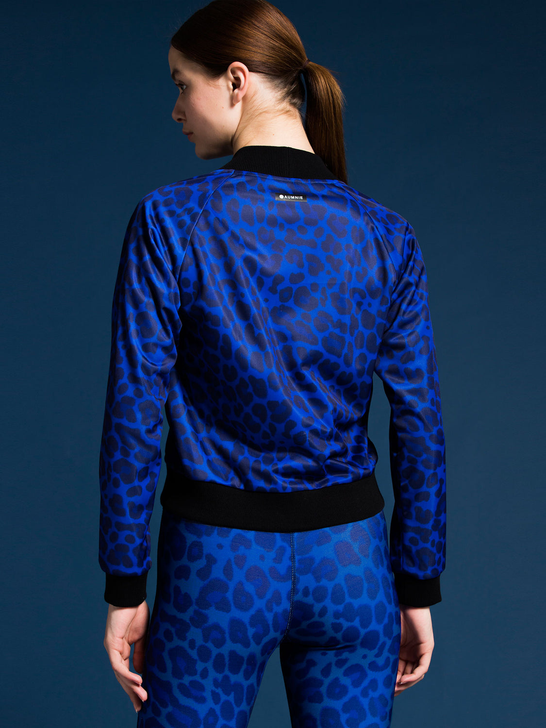 RELAXED FIT JACKET, BLUE LEOPARD