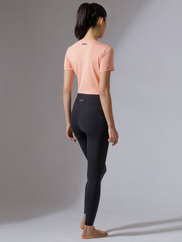 OFF TO THE SIDE SHORT SLEEVE TEE, PEACH