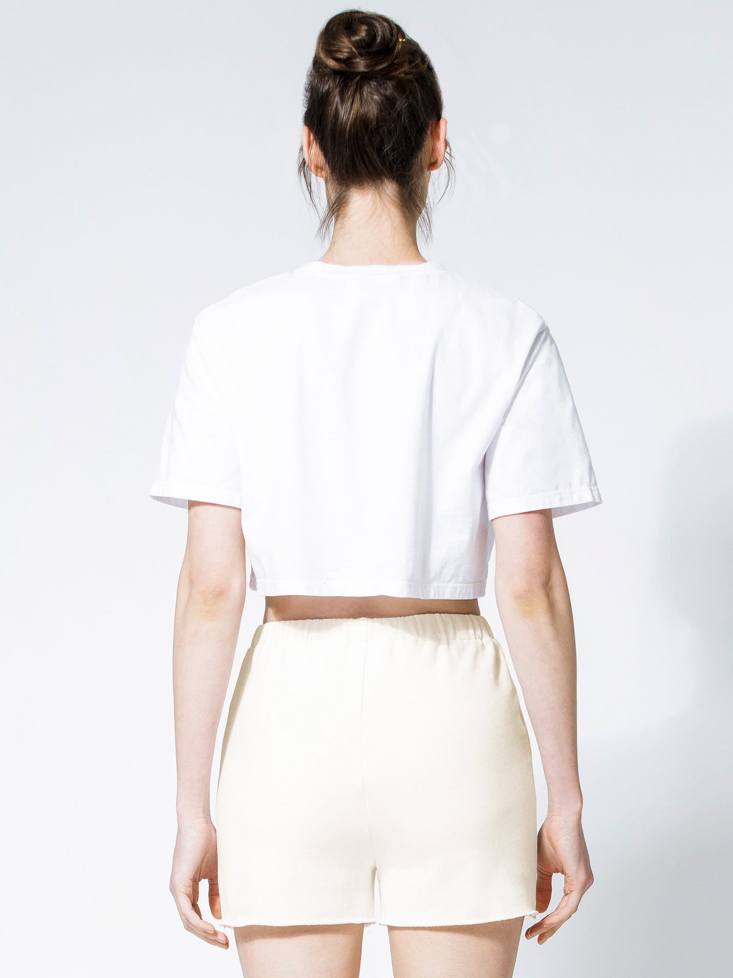 CROPPED POCKET TEE, WHITE