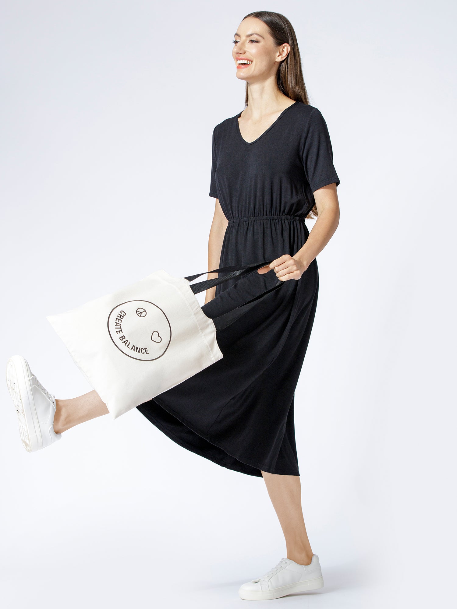 V NECK TEE DRESS