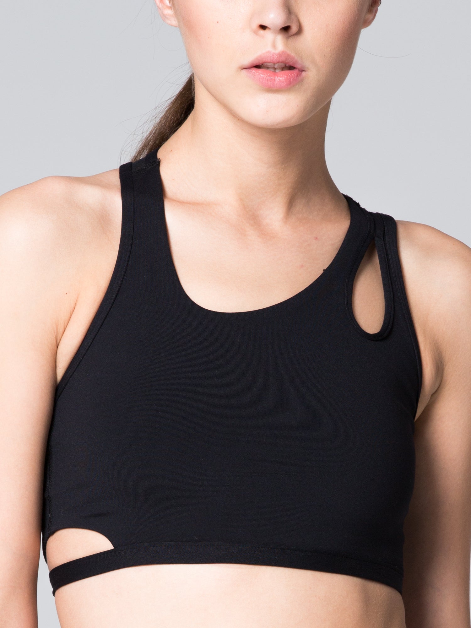 AQUARIUS BRA, BLACK/BLACK MESH
