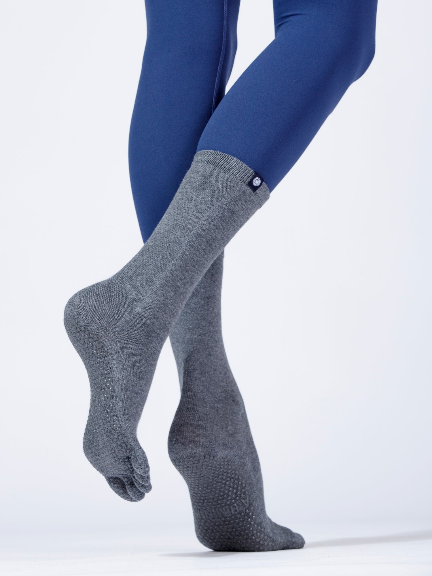 KNEE HIGH FULL TOE YOGA GRIP SOCKS