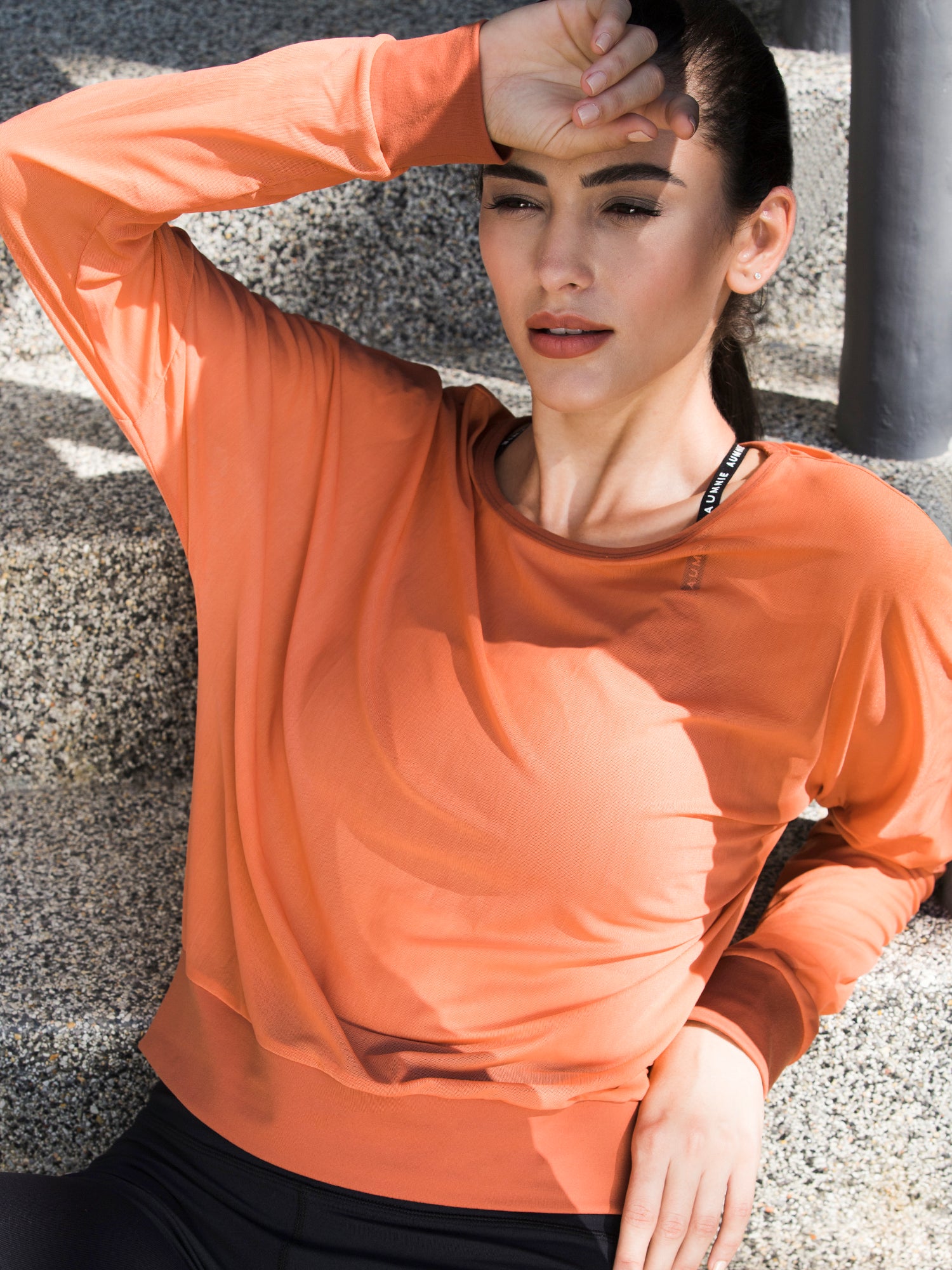 MESH SWEATSHIRT, MAPLE