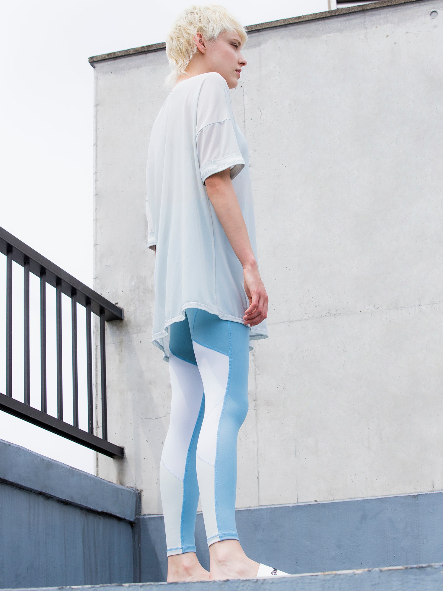 OVERSIZED MESH TEE, SEASALT