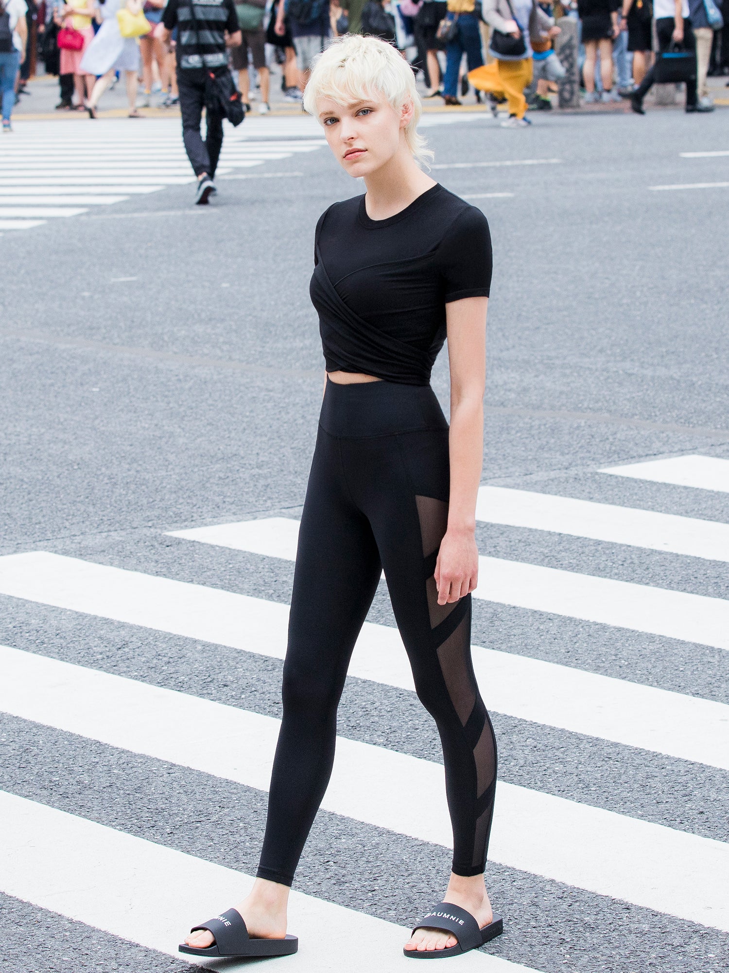 CT WRAP TEE, BLACK