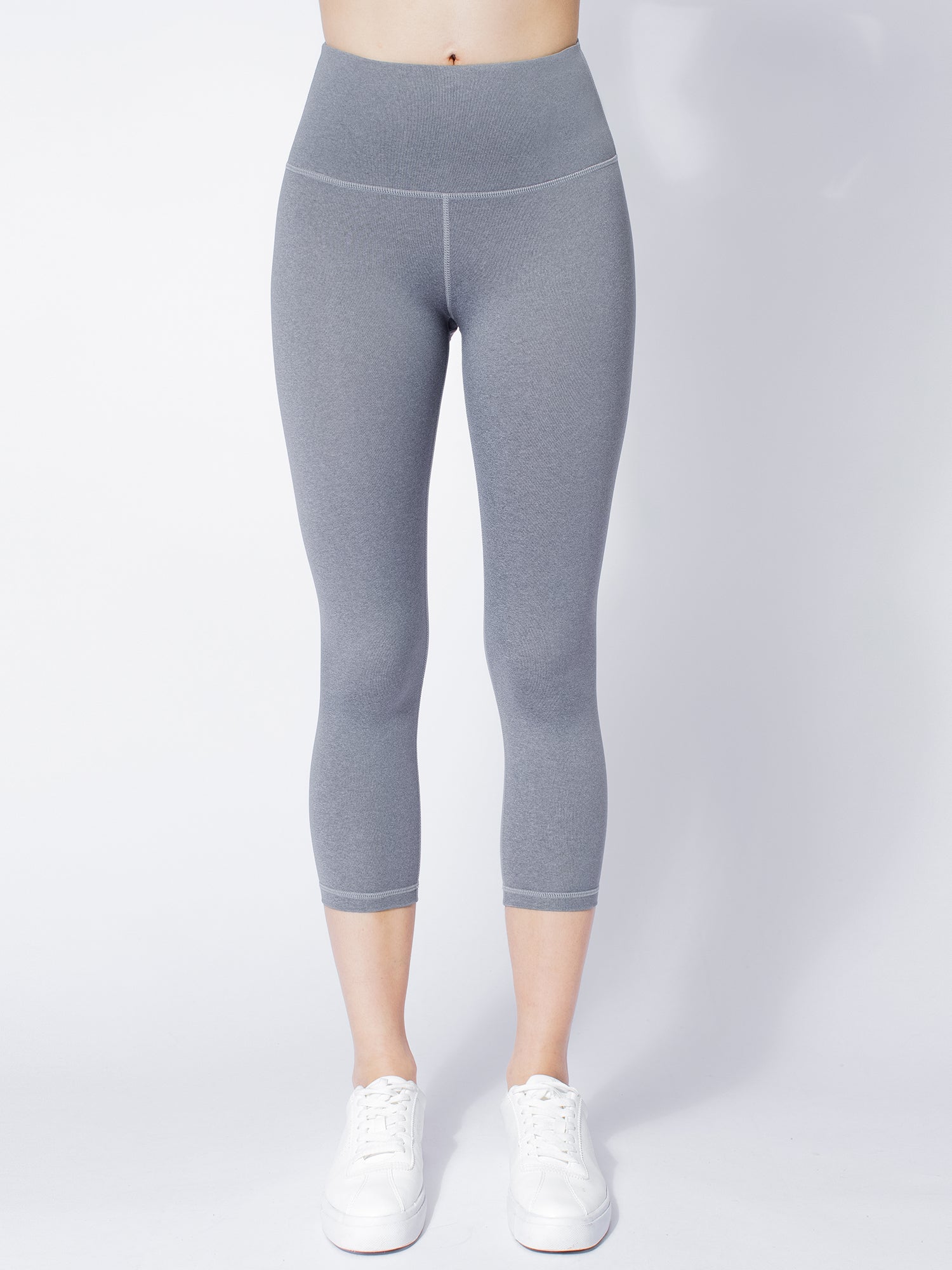 HIGH WAIST 50/20 CROPS, LIGHT HEATHER GREY