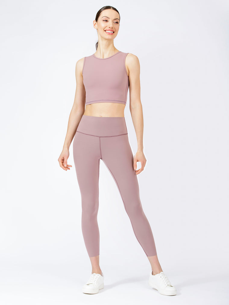 PURE FLOW ANKLE CROPS,ASH MAUVE