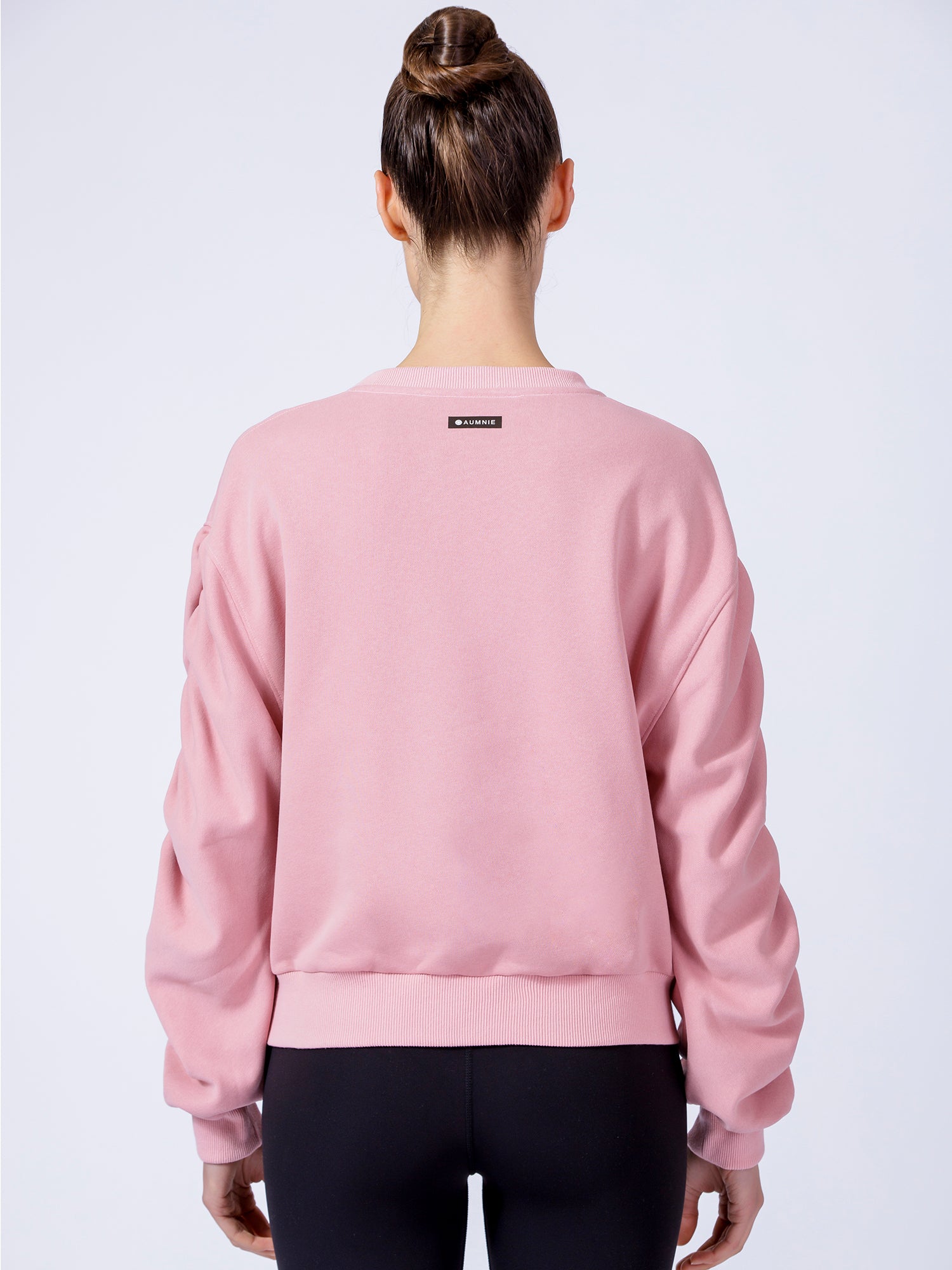 RUCHED RUNWAY SWEATSHIRT, PINK