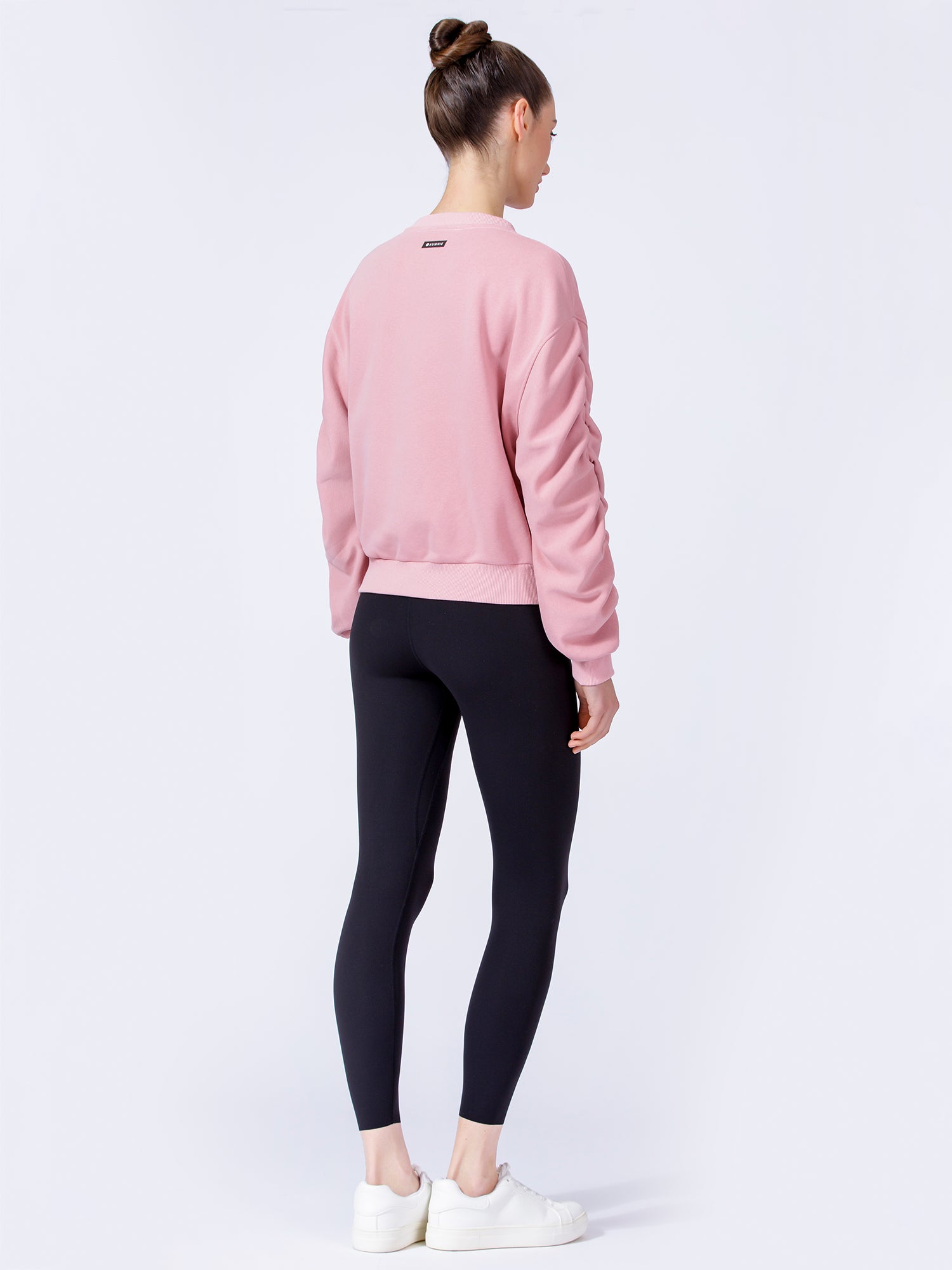RUCHED RUNWAY SWEATSHIRT, PINK