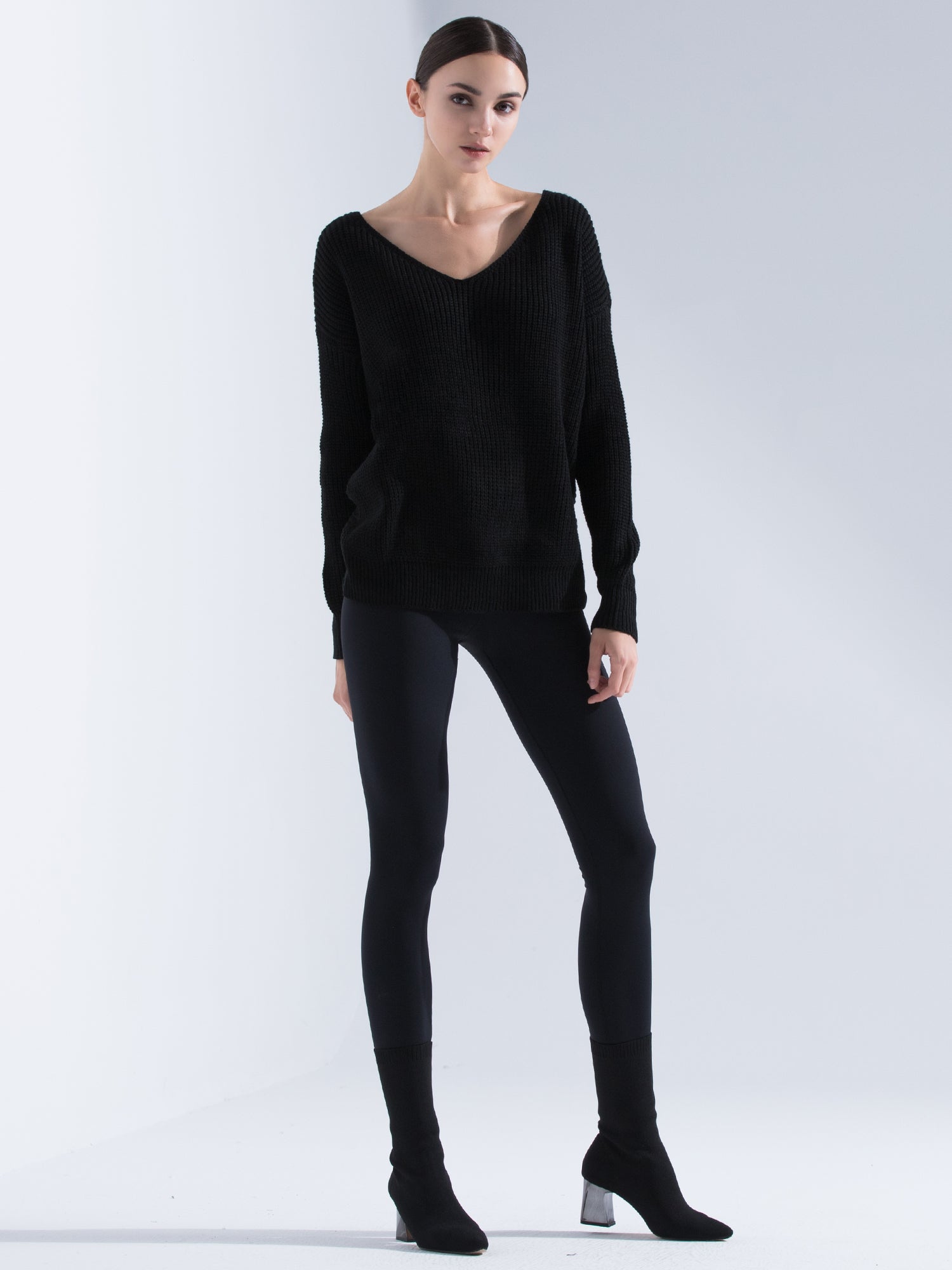 KNOTTED OPEN BACK SWEATER