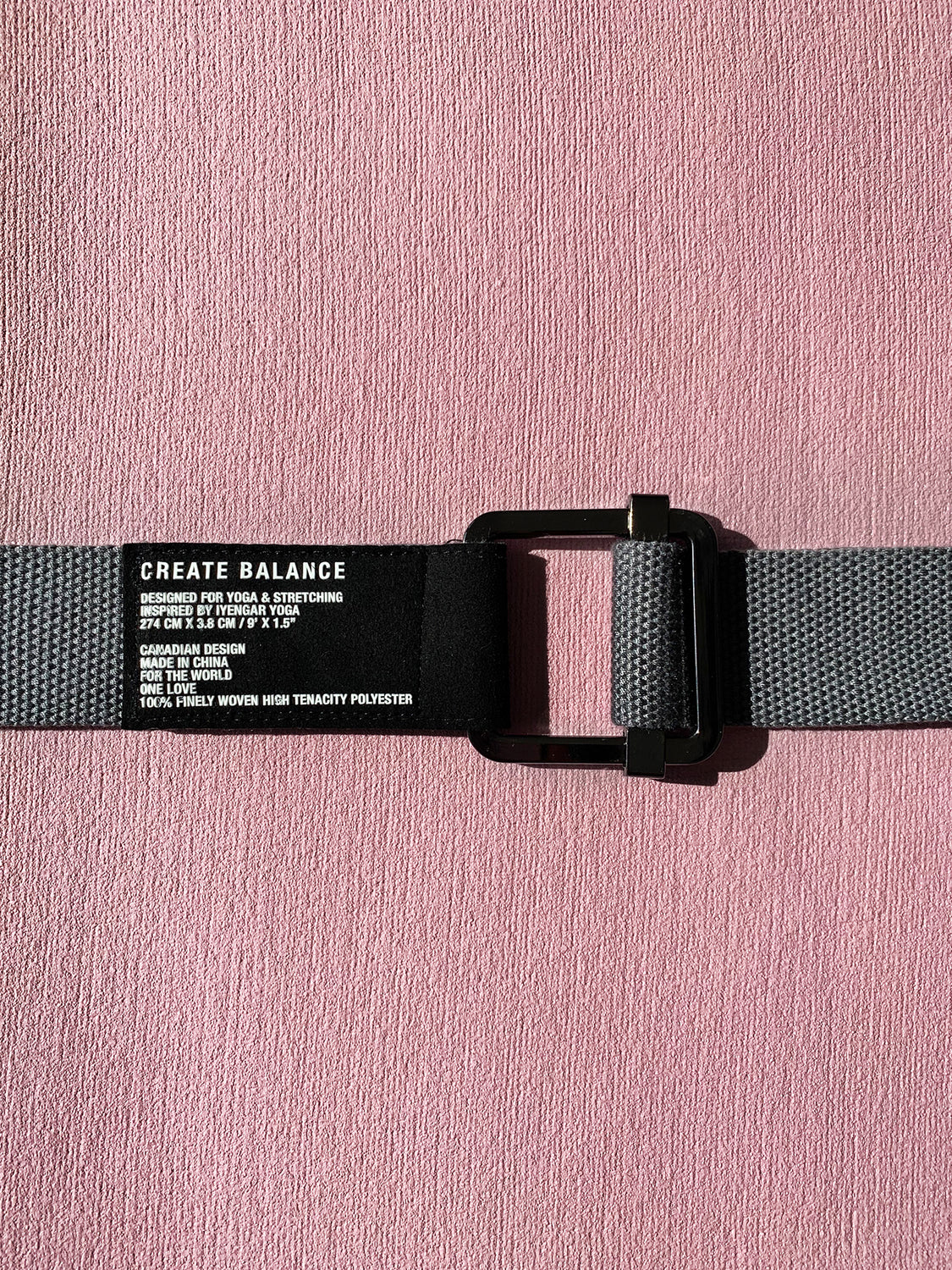 YOGA STRAP, GREY