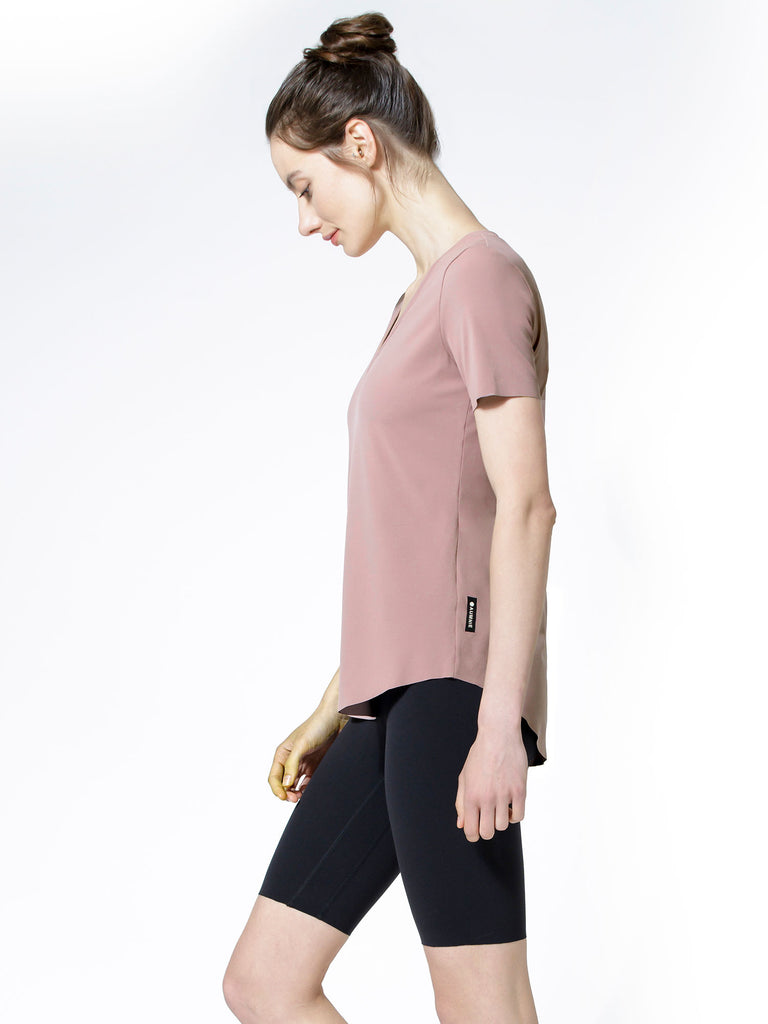 RELAXED NUDE TEE, ASH MAUVE