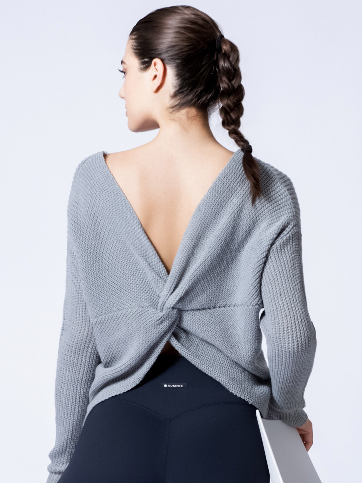 KNOTTED OPEN BACK SWEATER