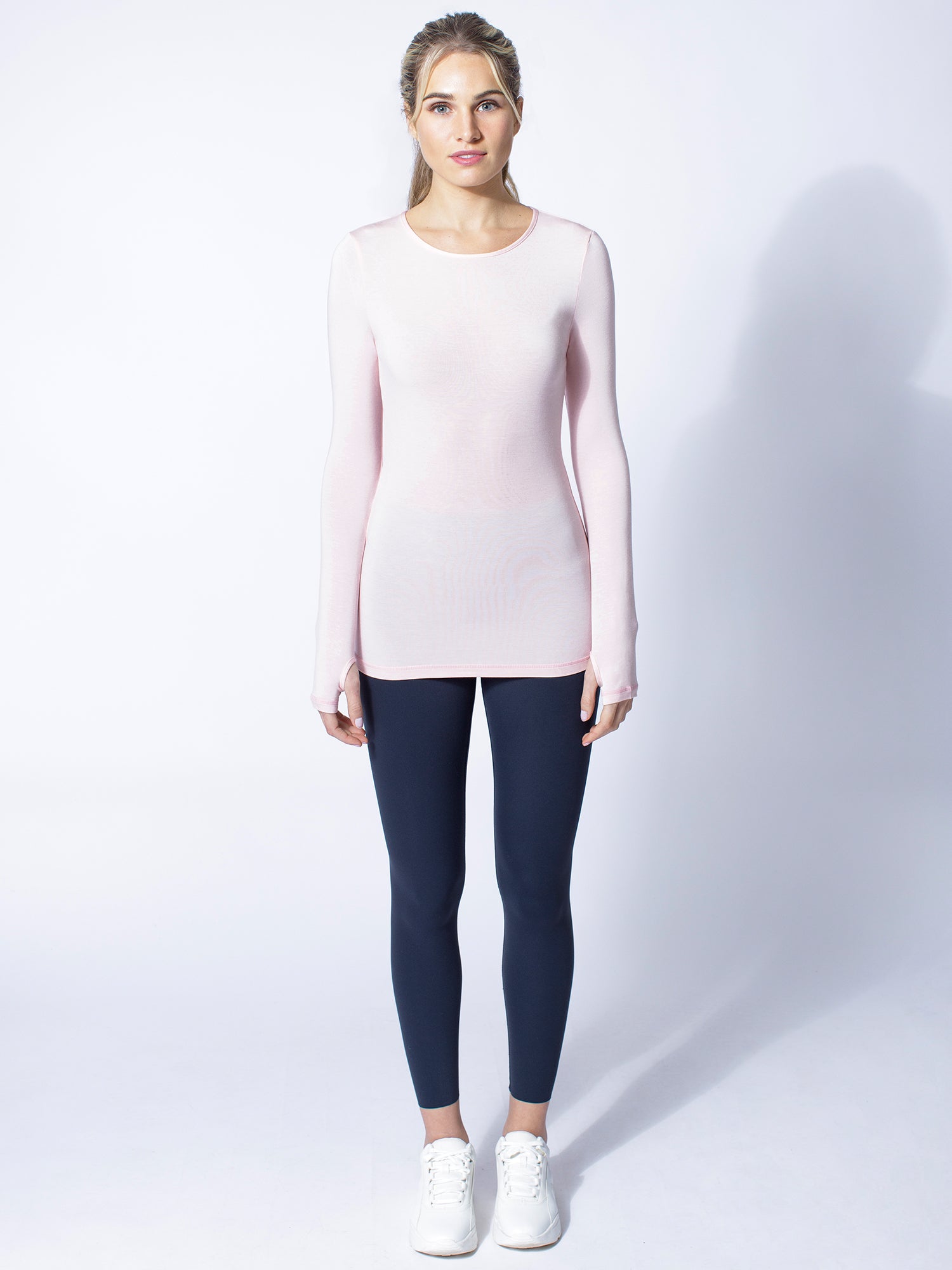 PETAL LONG SLEEVE TEE, BALLET PINK