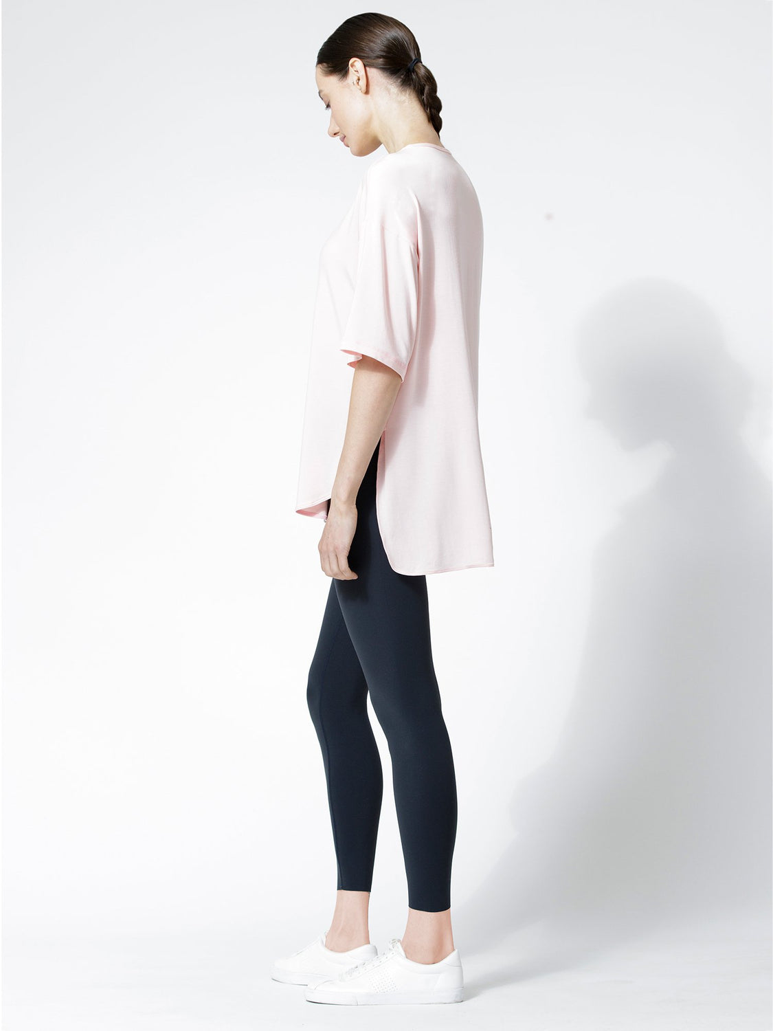 HI LO OVERSIZE TEE, BALLET PINK