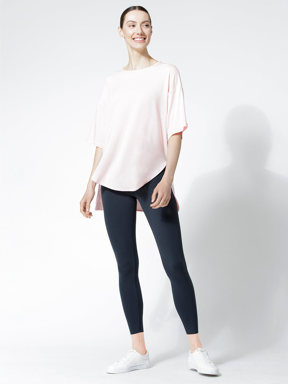 HI LO OVERSIZE TEE, BALLET PINK